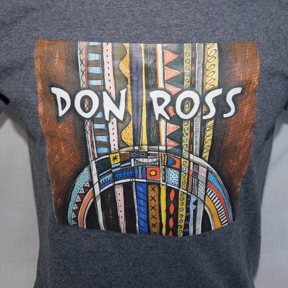Don Ross Canadian Musician Kurt Swinghammer Designed Gray Graphic T Shirt Men M - Picture 3 of 8